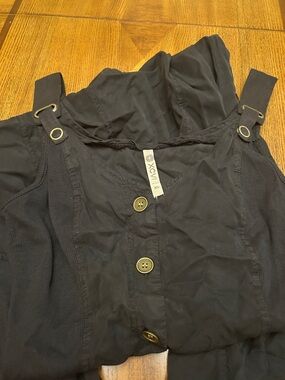 XCVI Black Button-Front Jumper